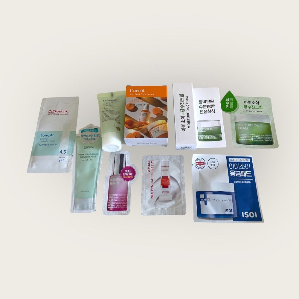 K Beauty Skincare Bundle with Bonus Travel Pouch